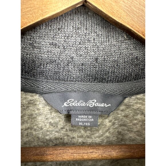 Eddie Bauer Gray 1/4 Zip Pullover Sweater Knit Long Sleeve Men's Size XL - Picture 5 of 9